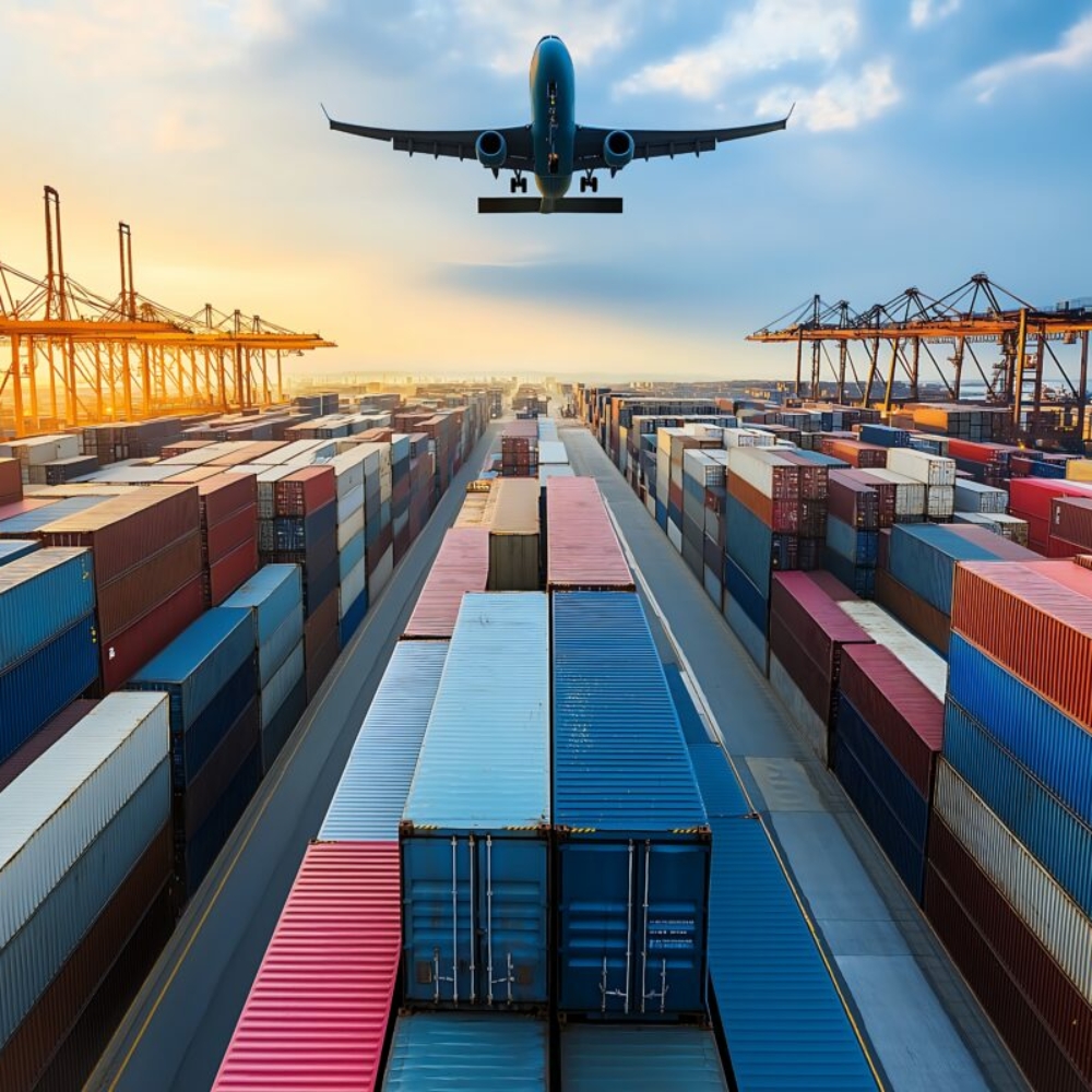 Improve your freight forwarding sales and operation, abstract design